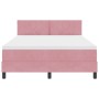 Cama Box Spring con colchón terciopelo rosa 140x190 cm von , Betten und Lattenroste - Ref: Foro24-3339241, Preis: 437,08 €, R...