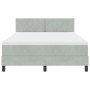 Cama Box Spring con colchón terciopelo gris claro 140x200 cm | Foro24.es | Tu tienda online para hogar, jardín y más Foro24.es