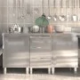 Gewerbliche Küchenschränke 3 Einheiten aus Edelstahl von vidaXL, Wiederherstellung - Ref: Foro24-3083720, Preis: 748,20 €, Ra...