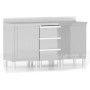 Armarios de cocina comercial 3 unidades acero inoxidable de vidaXL, Restauración - Ref: Foro24-3083720, Precio: 820,21 €