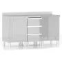Commercial kitchen cabinets 3 units stainless steel by vidaXL, Restoration - Ref: Foro24-3083720, Price: 748,20 €, Discount: %