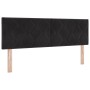 Cama Box Spring con colchón terciopelo negro 140x200 cm by , Beds and slatted bases - Ref: Foro24-3339244, Price: 423,65 €, D...