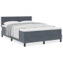 Cama Box Spring con colchón terciopelo gris oscuro 160x200 cm | Foro24.es | Tu tienda online para hogar, jardín y más Foro24.es