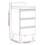 Gewerbliche Küchenschränke 3 Einheiten aus Edelstahl von vidaXL, Wiederherstellung - Ref: Foro24-3083720, Preis: 748,20 €, Ra...