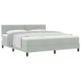 Cama Box Spring con colchón terciopelo gris claro 180x200 cm by , Beds and slatted bases - Ref: Foro24-3339254, Price: 518,33...