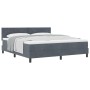 Cama Box Spring con colchón terciopelo gris oscuro 180x200 cm by , Beds and slatted bases - Ref: Foro24-3339255, Price: 531,4...
