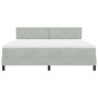 Cama Box Spring con colchón terciopelo gris claro 180x200 cm by , Beds and slatted bases - Ref: Foro24-3339254, Price: 518,33...