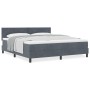 Cama Box Spring con colchón terciopelo gris oscuro 180x200 cm by , Beds and slatted bases - Ref: Foro24-3339255, Price: 531,4...