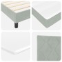 Cama Box Spring con colchón terciopelo gris claro 180x200 cm by , Beds and slatted bases - Ref: Foro24-3339254, Price: 518,33...
