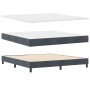 Cama Box Spring con colchón terciopelo gris oscuro 180x200 cm by , Beds and slatted bases - Ref: Foro24-3339255, Price: 531,4...