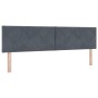 Cama Box Spring con colchón terciopelo gris oscuro 180x200 cm by , Beds and slatted bases - Ref: Foro24-3339255, Price: 531,4...
