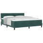 Cama Box Spring con colchón terciopelo verde oscuro 180x200 cm by , Beds and slatted bases - Ref: Foro24-3339257, Price: 546,...