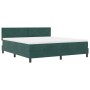 Cama Box Spring con colchón terciopelo verde oscuro 180x200 cm by , Beds and slatted bases - Ref: Foro24-3339257, Price: 546,...