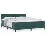 Cama Box Spring con colchón terciopelo verde oscuro 180x200 cm by , Beds and slatted bases - Ref: Foro24-3339257, Price: 546,...