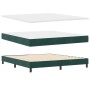 Cama Box Spring con colchón terciopelo verde oscuro 180x200 cm by , Beds and slatted bases - Ref: Foro24-3339257, Price: 546,...