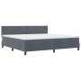 Cama Box Spring con colchón terciopelo gris oscuro 200x200 cm by , Beds and slatted bases - Ref: Foro24-3339261, Price: 561,4...