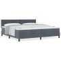 Cama Box Spring con colchón terciopelo gris oscuro 200x200 cm by , Beds and slatted bases - Ref: Foro24-3339261, Price: 561,4...