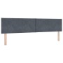 Cama Box Spring con colchón terciopelo gris oscuro 200x200 cm by , Beds and slatted bases - Ref: Foro24-3339261, Price: 561,4...