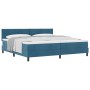 Cama Box Spring con colchón terciopelo azul oscuro 200x200 cm | Foro24.es | Tu tienda online para hogar, jardín y más Foro24.es