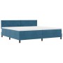 Cama Box Spring con colchón terciopelo azul oscuro 200x200 cm | Foro24.es | Tu tienda online para hogar, jardín y más Foro24.es