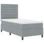 Cama Box Spring con Colchón Gris Claro 80x200 cm Tela by , Beds and slatted bases - Ref: Foro24-3339266, Price: 305,46 €, Dis...