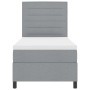 Cama Box Spring con Colchón Gris Claro 80x200 cm Tela by , Beds and slatted bases - Ref: Foro24-3339266, Price: 305,46 €, Dis...