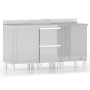 Armarios de cocina comercial 3 unidades acero inoxidable de vidaXL, Restauración - Ref: Foro24-3083719, Precio: 879,16 €