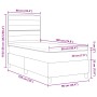 Cama Box Spring con Colchón Gris Oscuro Individual Tela by , Beds and slatted bases - Ref: Foro24-3339274, Price: 335,87 €, D...