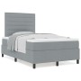 Cama con Box Spring y colchón gris claro pequeña doble tela de , Camas y somieres - Ref: Foro24-3339294, Precio: 404,49 €, De...