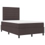 Cama con Somier con Colchón Marrón Oscuro Pequeña Doble Tela | Foro24.es | Tu tienda online para hogar, jardín y más Foro24.es