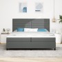 Base de cama con colchón gris oscuro 200x200 cm tela | Foro24.es | Tu tienda online para hogar, jardín y más Foro24.es