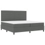 Base de cama con colchón gris oscuro 200x200 cm tela | Foro24.es | Tu tienda online para hogar, jardín y más Foro24.es