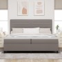 Cama con Base de Resortes Taupe con Colchón 200x200 cm Tela by , Beds and slatted bases - Ref: Foro24-3339340, Price: 715,96 ...