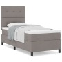 Cama Box Spring con Colchón Taupe 80x200 cm Tela | Foro24.es | Tu tienda online para hogar, jardín y más Foro24.es