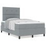 cama con base y colchón gris claro pequeña doble tela | Foro24.es | Tu tienda online para hogar, jardín y más Foro24.es