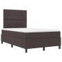 Cama Box Spring con Colchón Marrón Oscuro Pequeña Doble Tela | Foro24.es | Tu tienda online para hogar, jardín y más Foro24.es