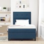 Cama tapizada y colchón azul, cama doble pequeña de tela de , Camas y somieres - Ref: Foro24-3339377, Precio: 387,38 €, Descu...