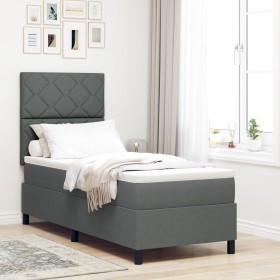 Base de colchón Gris oscuro 80x200 cm Tela de , Camas y somieres - Ref: Foro24-3339421, Precio: 321,18 €