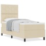 Cama con somier con colchón crema 80x200 cm tela | Foro24.es | Tu tienda online para hogar, jardín y más Foro24.es