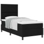Cama con Base de Resortes y Colchón Negro Individual de Tela by , Beds and slatted bases - Ref: Foro24-3339429, Price: 326,43...