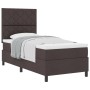 Cama con Base y Colchón Marrón Oscuro Individual Tela by , Beds and slatted bases - Ref: Foro24-3339430, Price: 332,50 €, Dis...