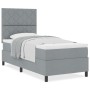 Cama con Somier y Colchón Gris Claro 90x200 cm Tela | Foro24.es | Tu tienda online para hogar, jardín y más Foro24.es