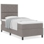 Cama Box Spring con colchón taupe 100x200 cm tela | Foro24.es | Tu tienda online para hogar, jardín y más Foro24.es