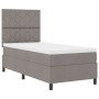 Cama Box Spring con colchón taupe 100x200 cm tela | Foro24.es | Tu tienda online para hogar, jardín y más Foro24.es