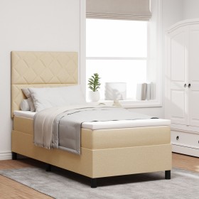 Comprar Cama Box Spring con Colchón Crema 100x200