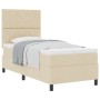 Cama Box Spring con Colchón Crema 100x200 cm Tela | Foro24.es | Tu tienda online para hogar, jardín y más Foro24.es