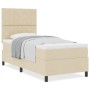Cama Box Spring con Colchón Crema 100x200 cm Tela | Foro24.es | Tu tienda online para hogar, jardín y más Foro24.es