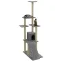 Rascador para gatos con postes de sisal gris claro 155 cm de vidaXL, Mobiliario para gatos - Ref: Foro24-171516, Precio: 56,4...