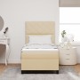 Cama Box Spring con Colchón Crema 100x200 cm Tela | Foro24.es | Tu tienda online para hogar, jardín y más Foro24.es