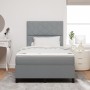 Cama Box Spring con Colchón Gris Claro Pequeña Doble Tela by , Beds and slatted bases - Ref: Foro24-3339448, Price: 406,66 €,...